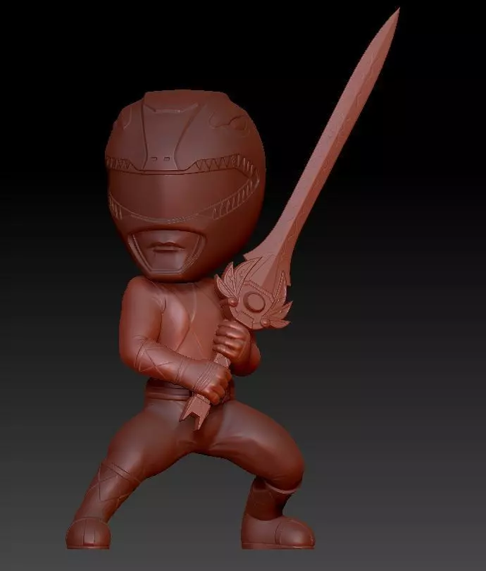 RED RANGER CHIBI 3D print model_0