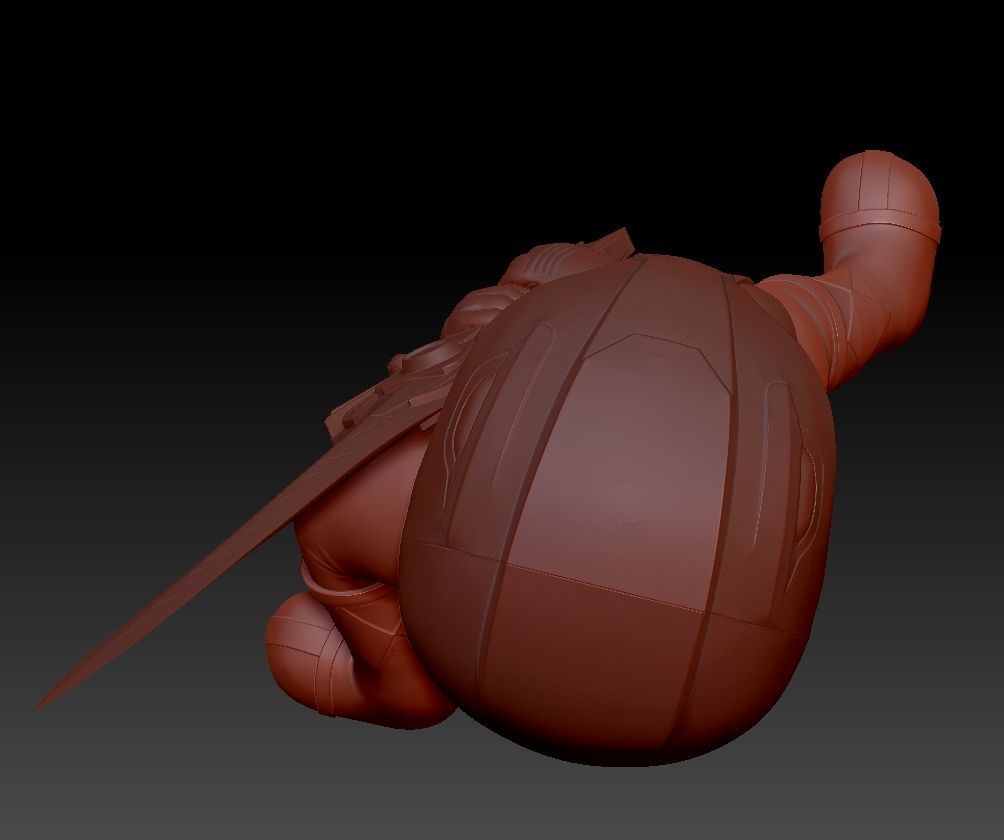 RED RANGER CHIBI 3D print model_3