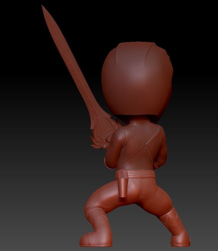 RED RANGER CHIBI 3D print model_1