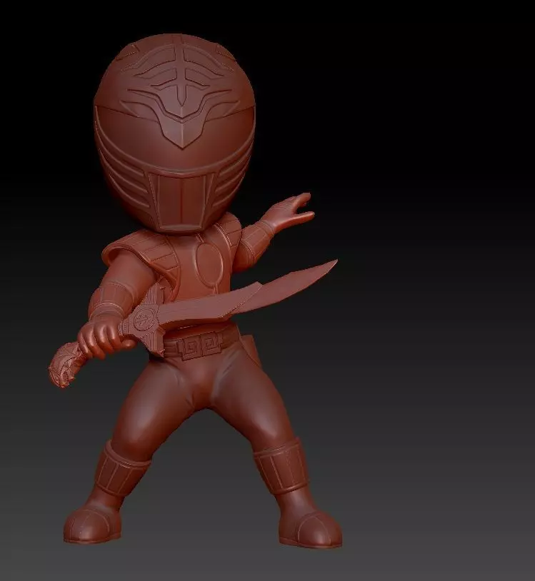 White Ranger chibi 3D print model