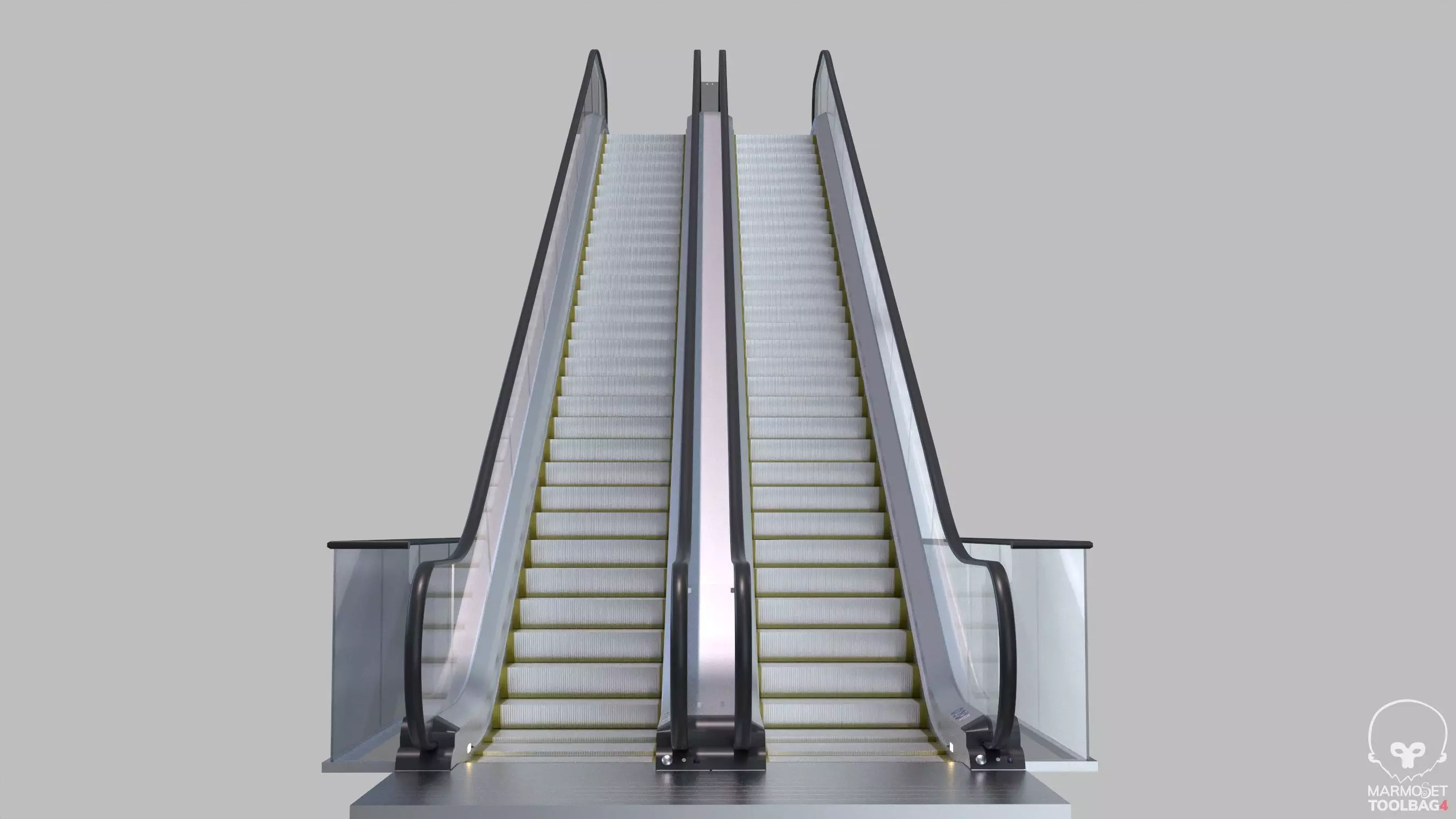 Escalator LMG-30-100L Lowpoly Low-poly 3D model_0