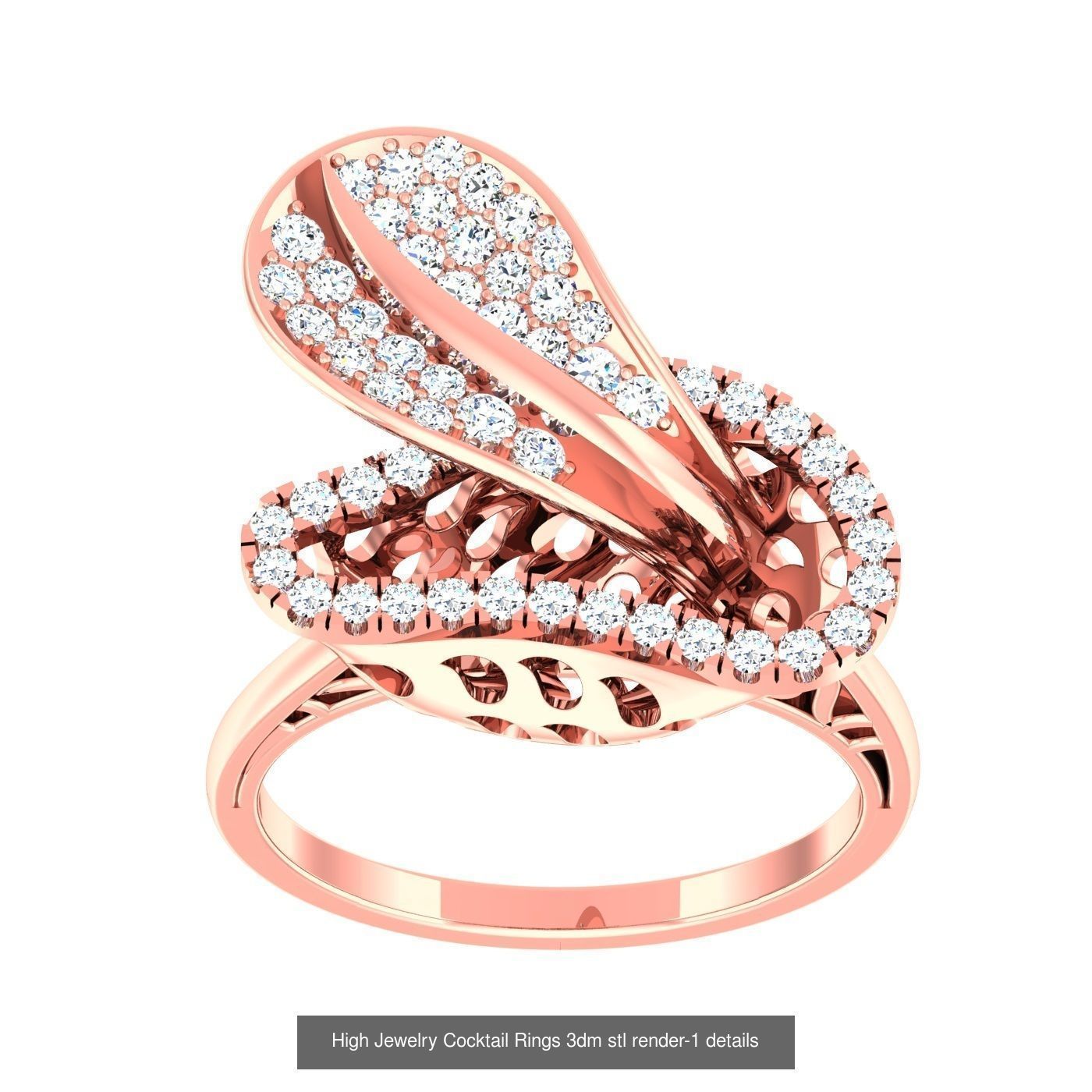 20 Flower Leaf High Jewelry Cocktail Rings 3dm stl 1-render 3D Model Collection_18