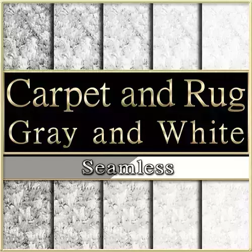 Carpet and Rug Texture Gray and White - Seamless Texture