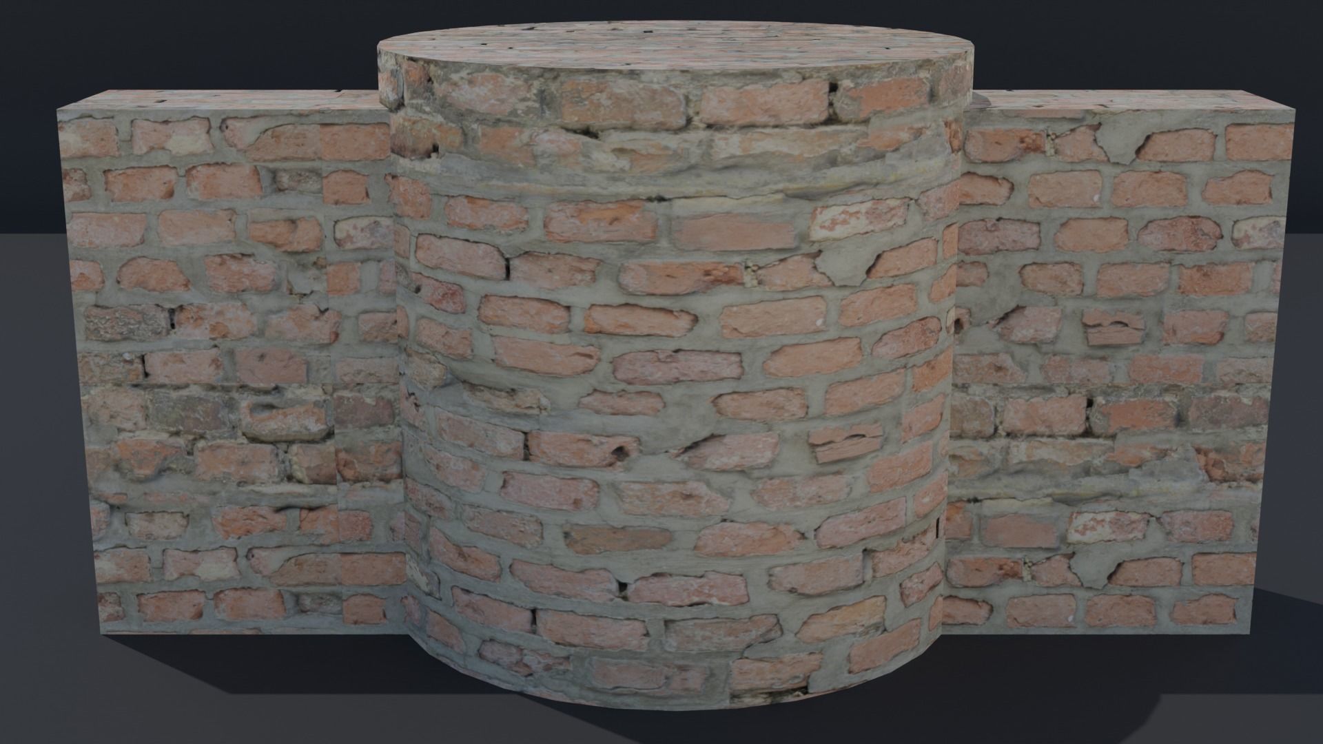 Free Blender Brick and Walls Materials Pack Free low-poly 3D model_14