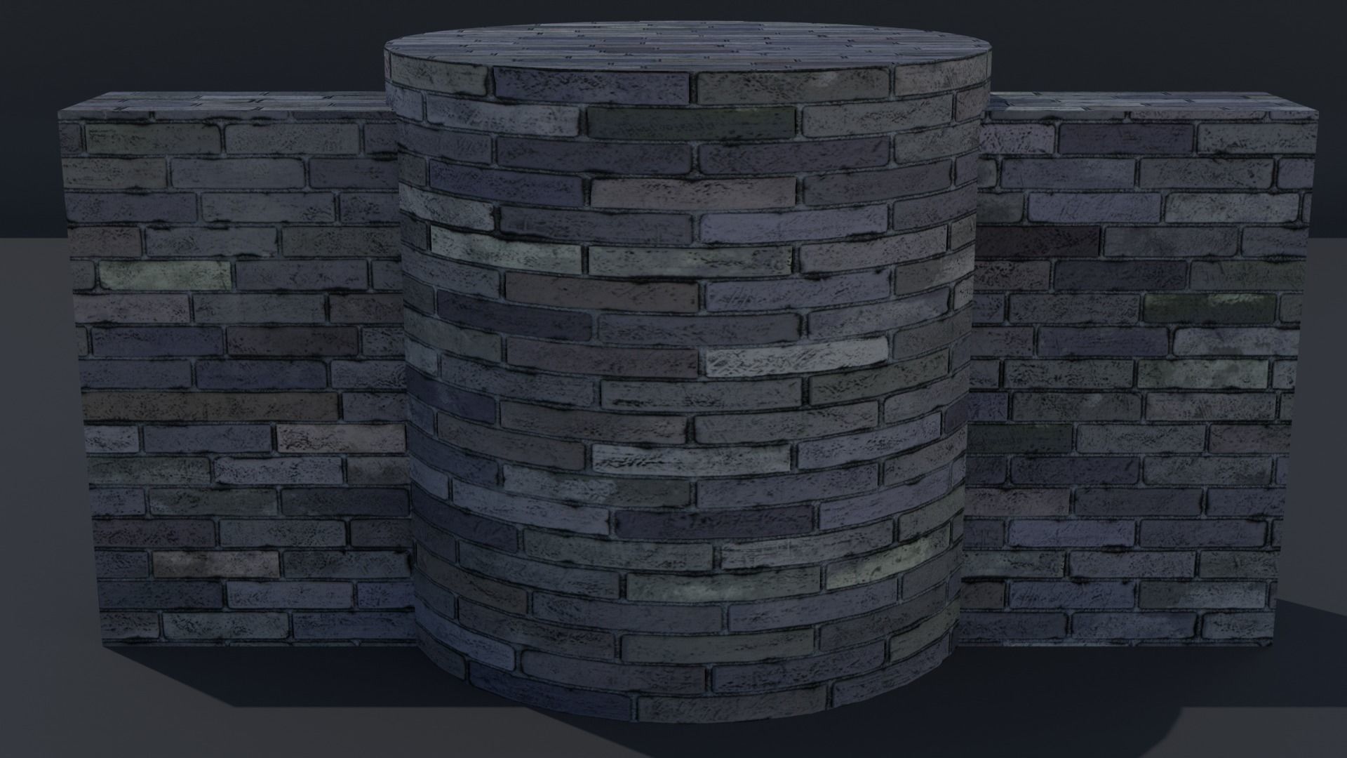 Free Blender Brick and Walls Materials Pack Free low-poly 3D model_10