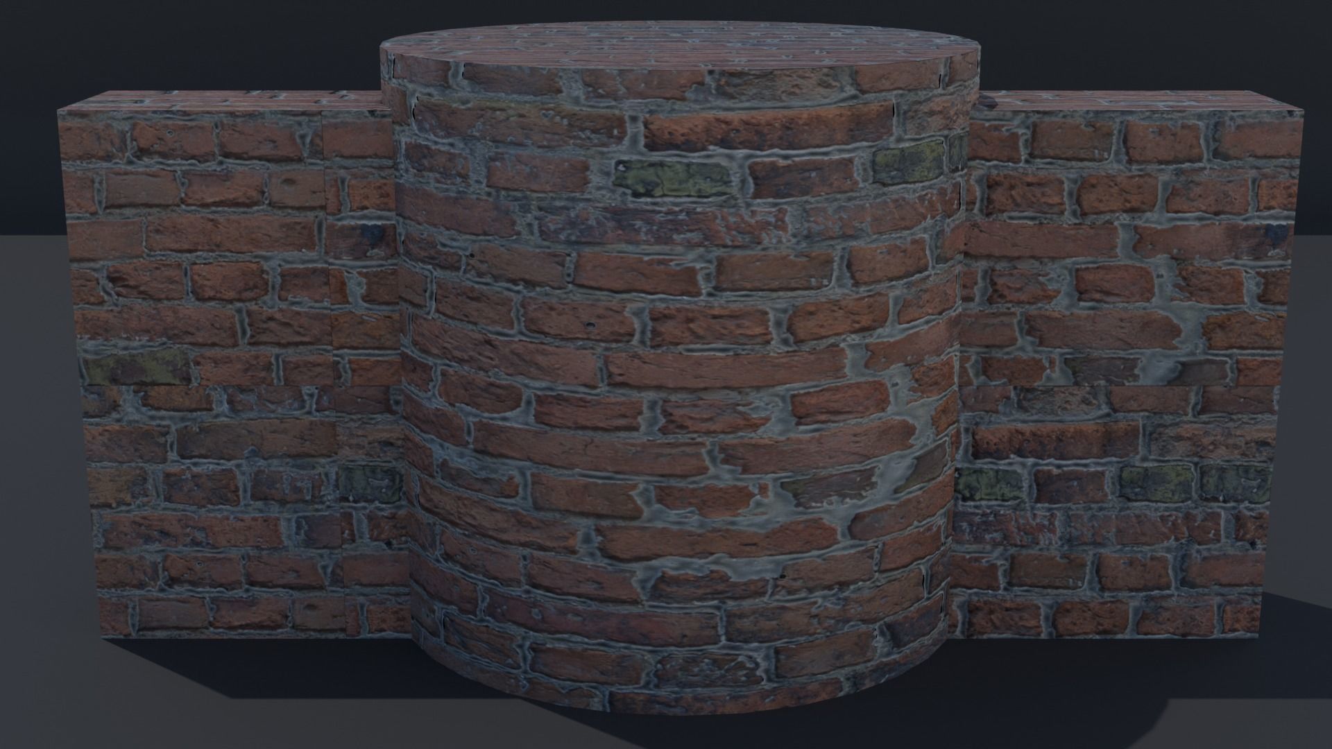 Free Blender Brick and Walls Materials Pack Free low-poly 3D model_9