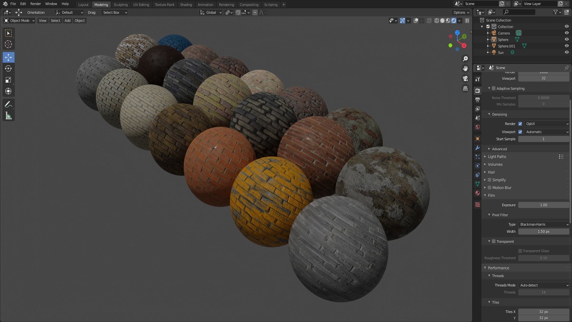 Free Blender Brick and Walls Materials Pack Free low-poly 3D model_2