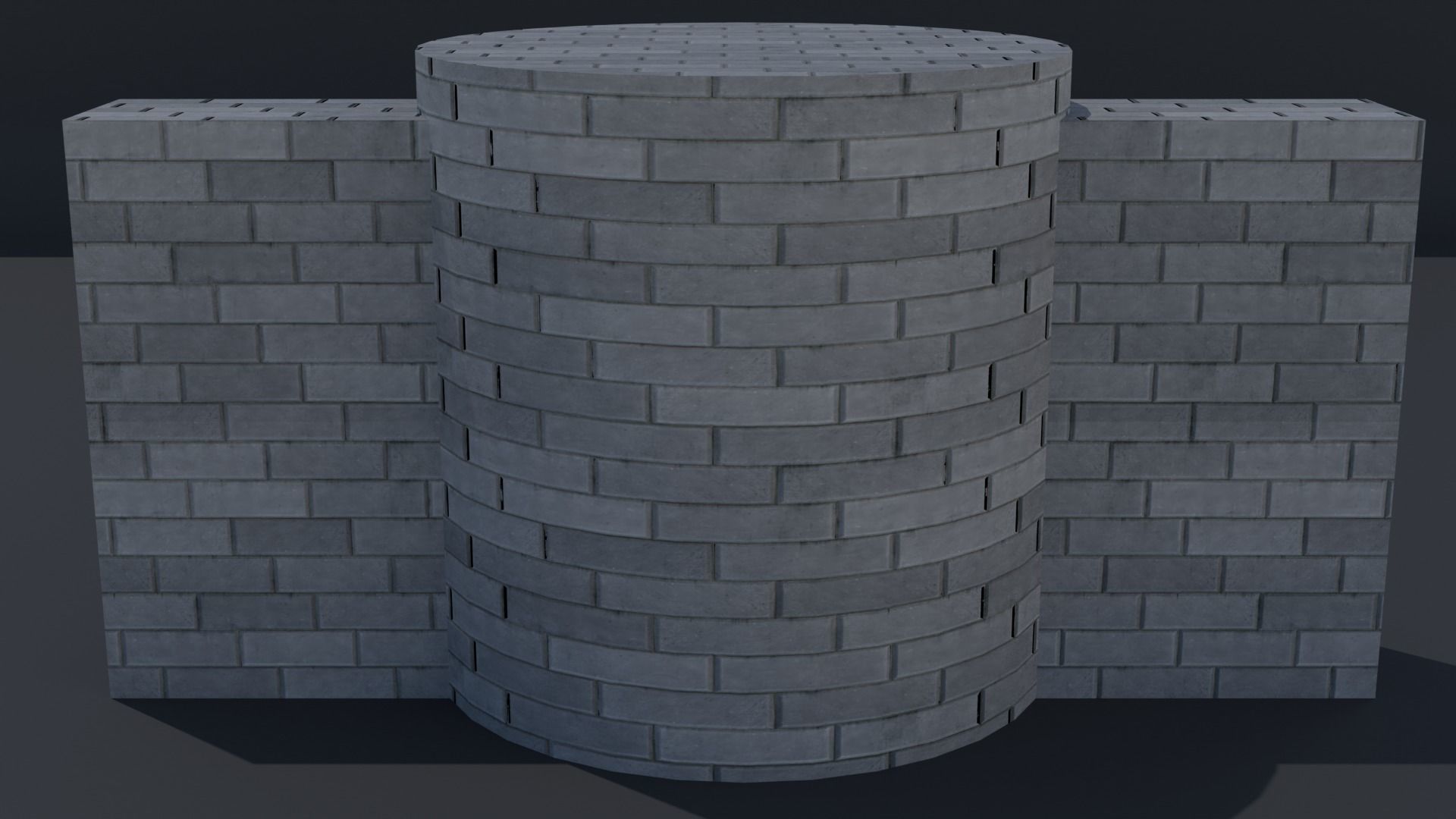 Free Blender Brick and Walls Materials Pack Free low-poly 3D model_17