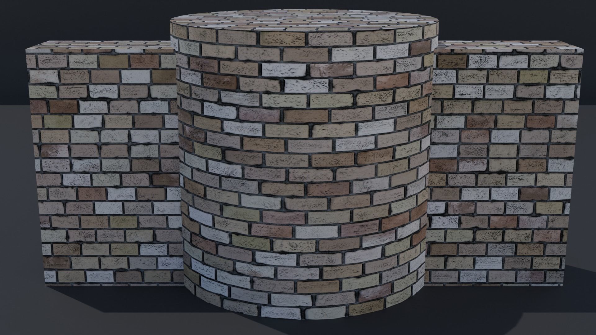 Free Blender Brick and Walls Materials Pack Free low-poly 3D model_5