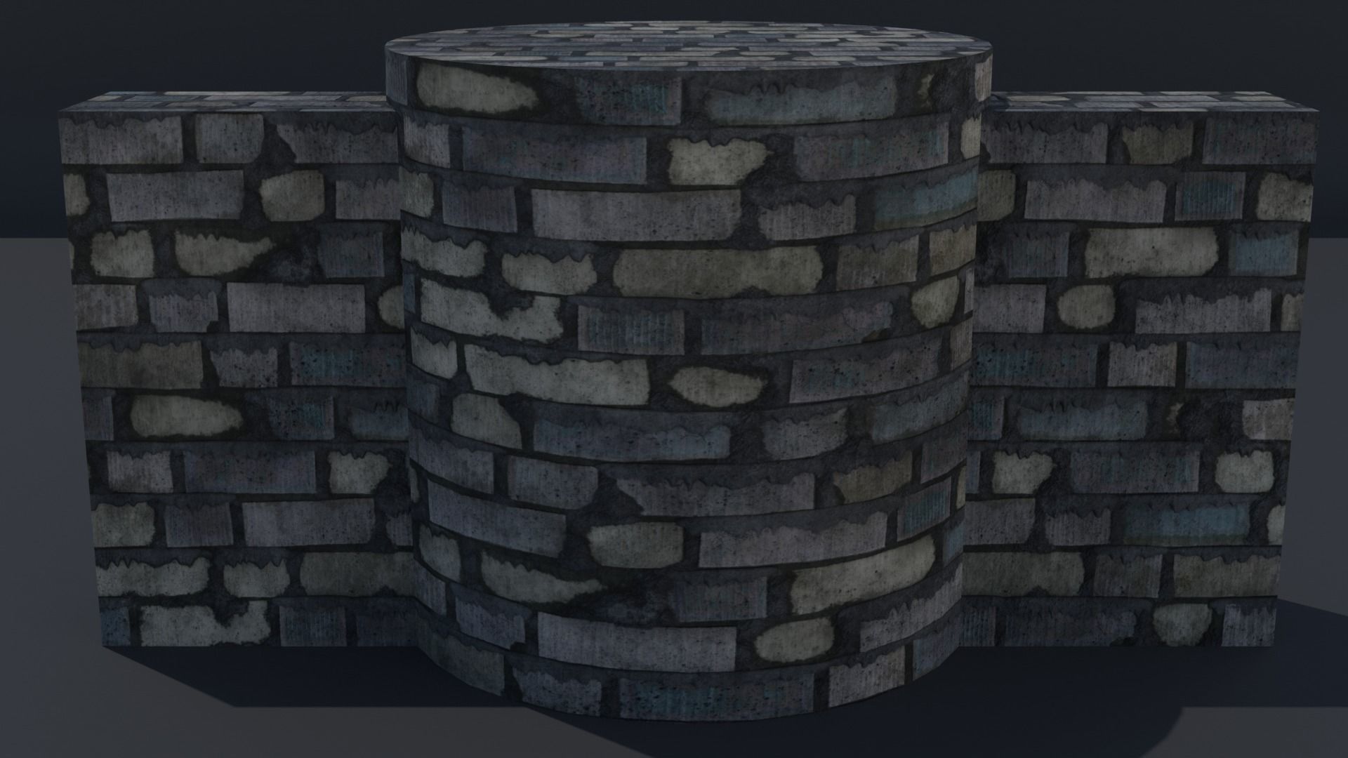 Free Blender Brick and Walls Materials Pack Free low-poly 3D model_4