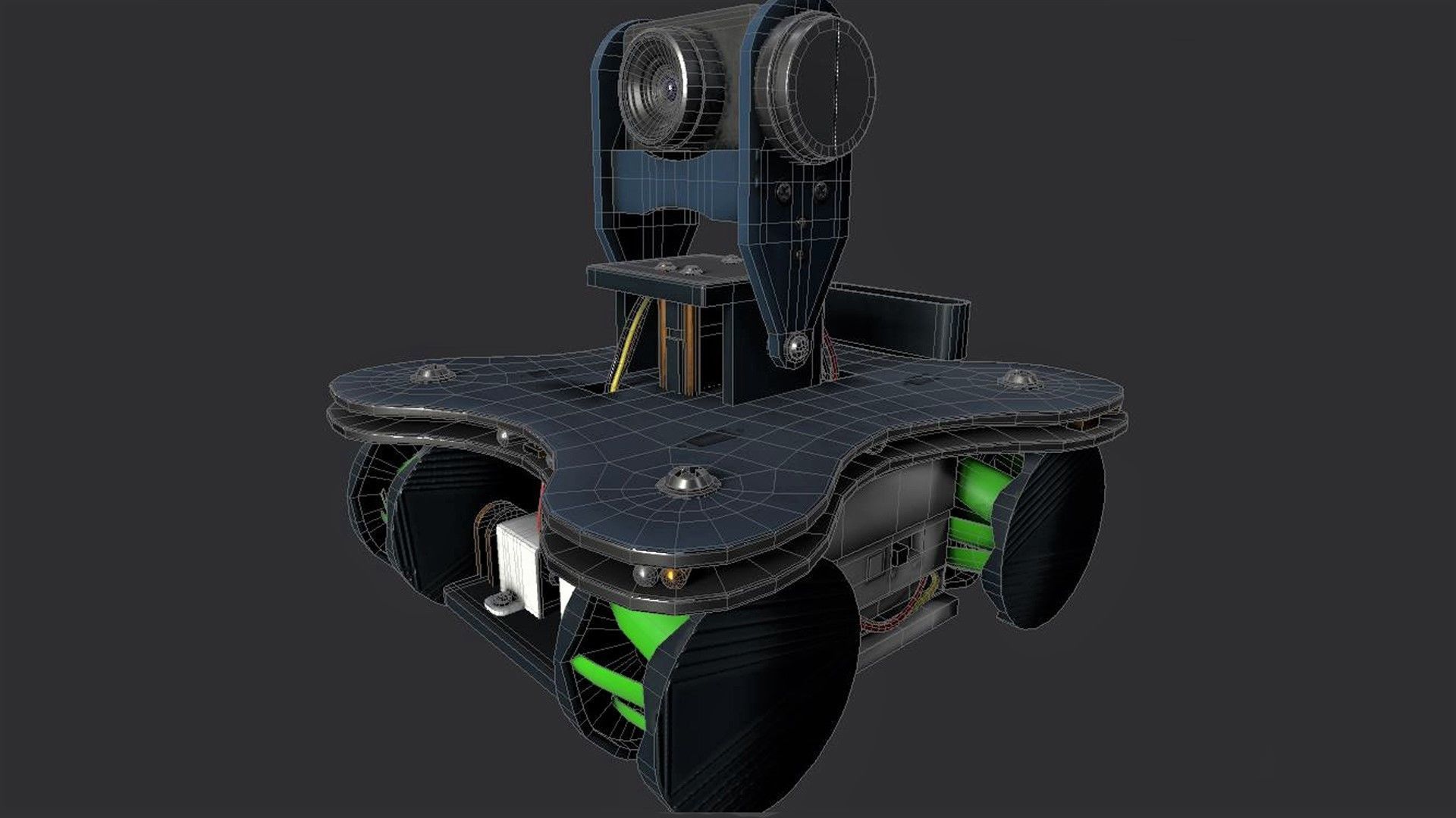 Smart Robot Low-poly 3D model_10