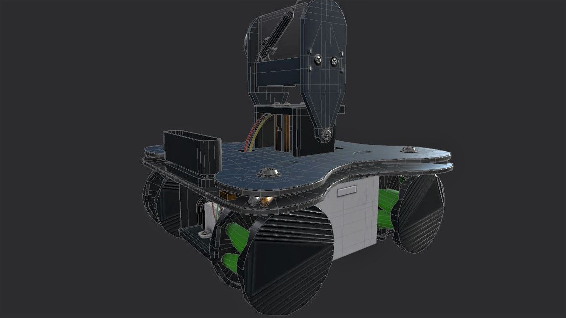 Smart Robot Low-poly 3D model_12