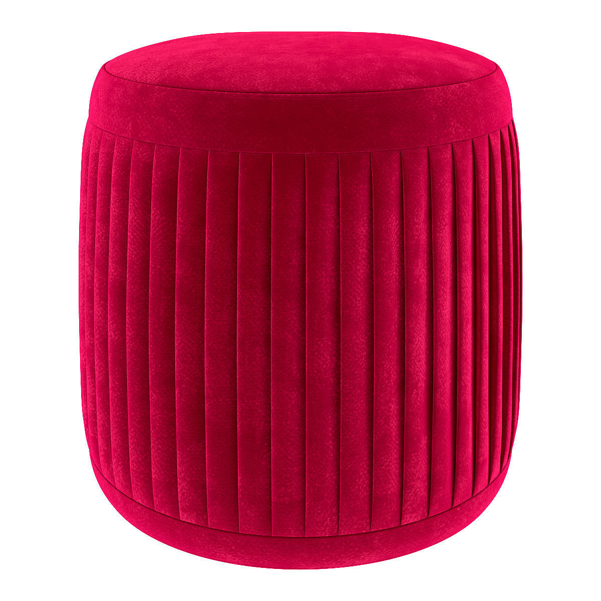 Blooming ville pleat pouf 3d model Low-poly 3D model_3