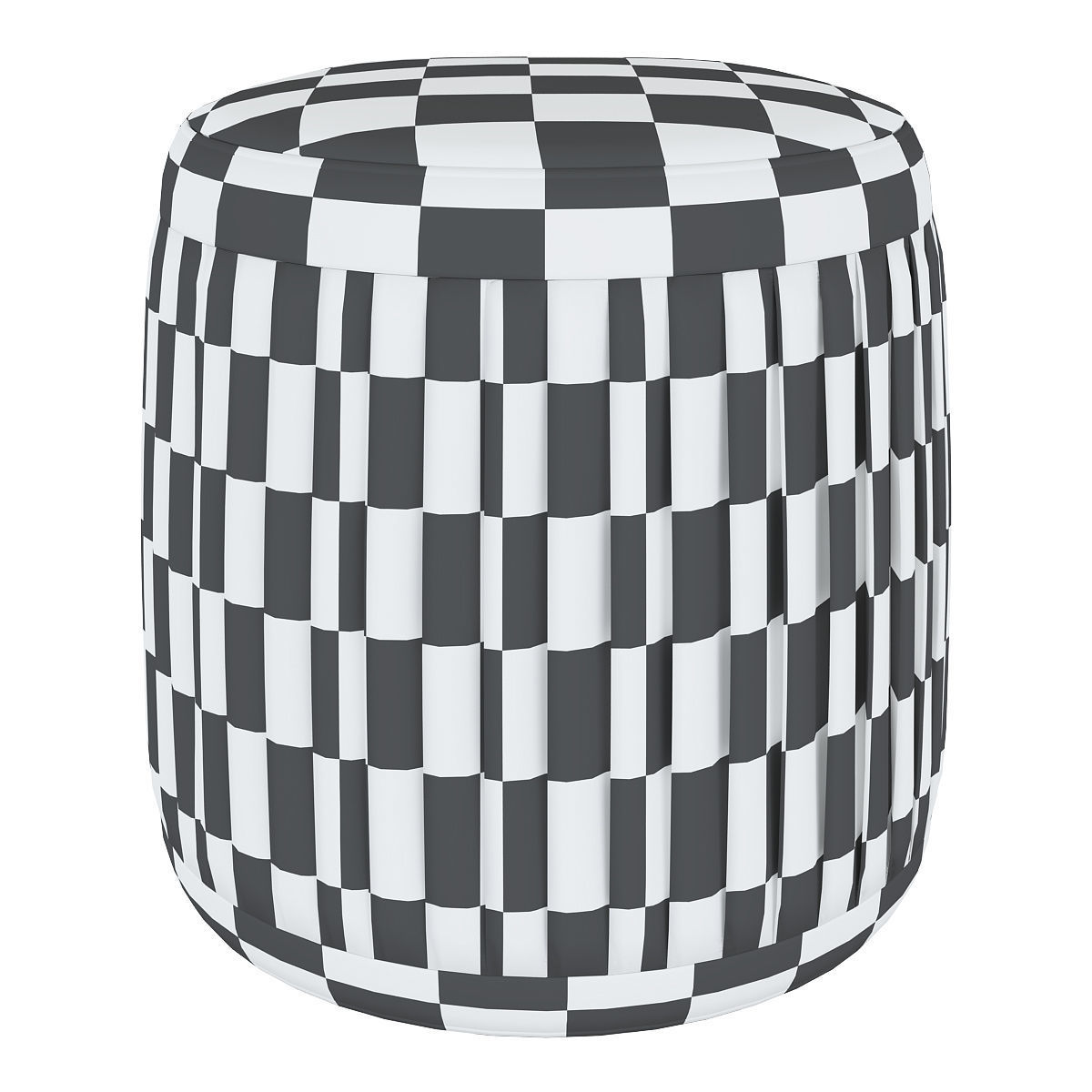 Blooming ville pleat pouf 3d model Low-poly 3D model_5