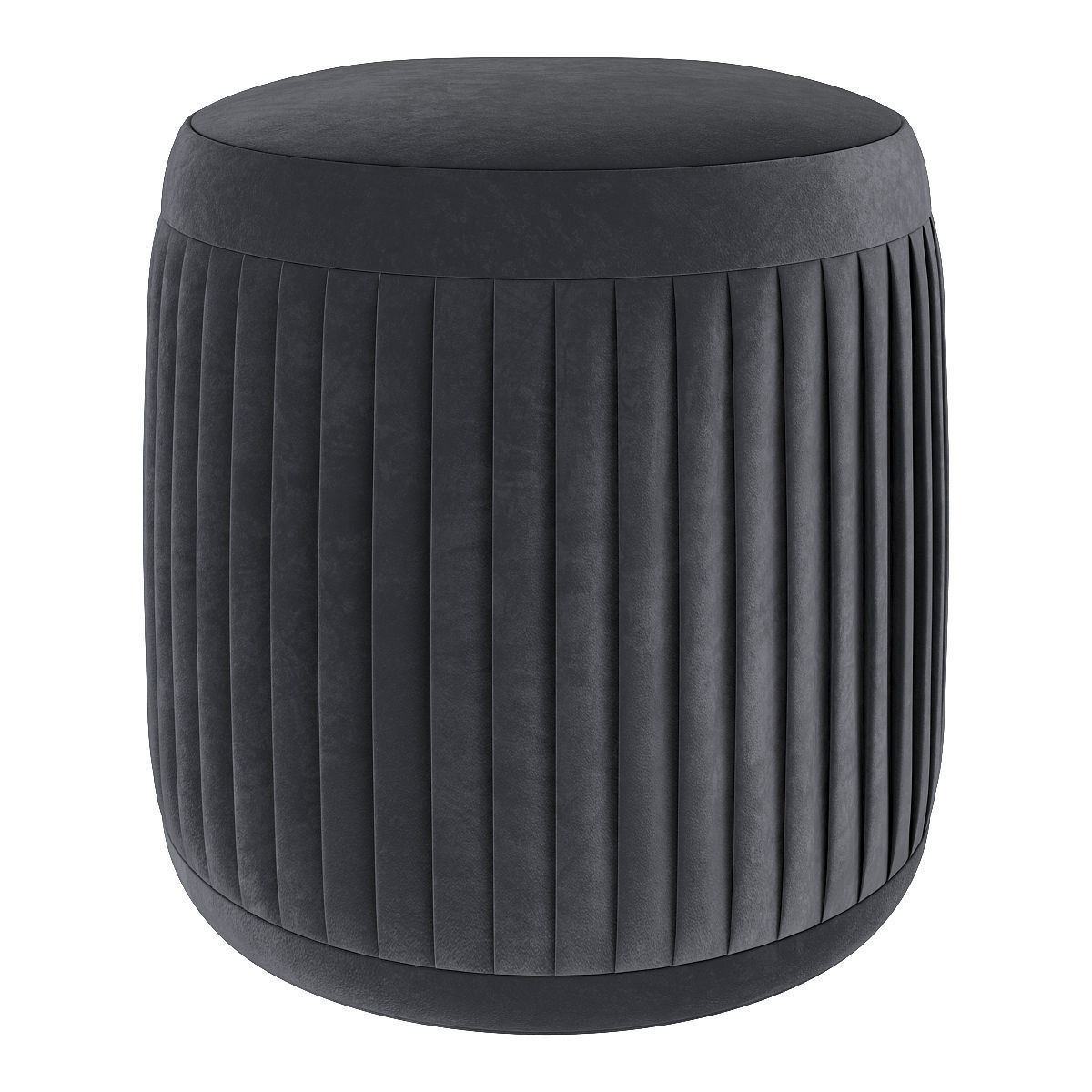 Blooming ville pleat pouf 3d model Low-poly 3D model_1