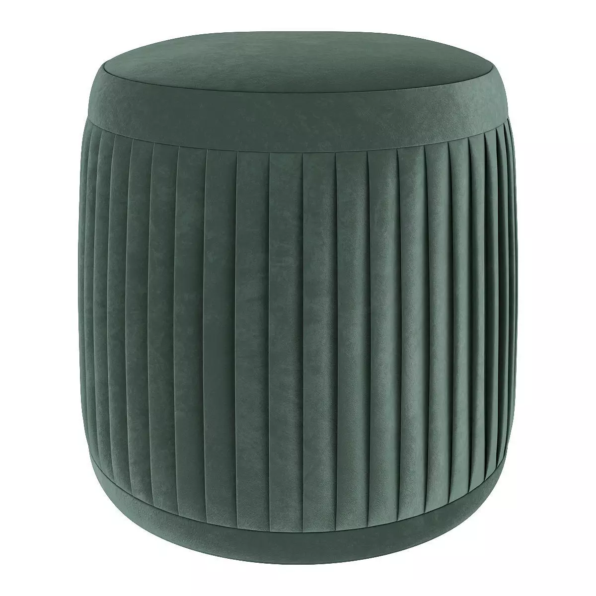 Blooming ville pleat pouf 3d model Low-poly 3D model_0