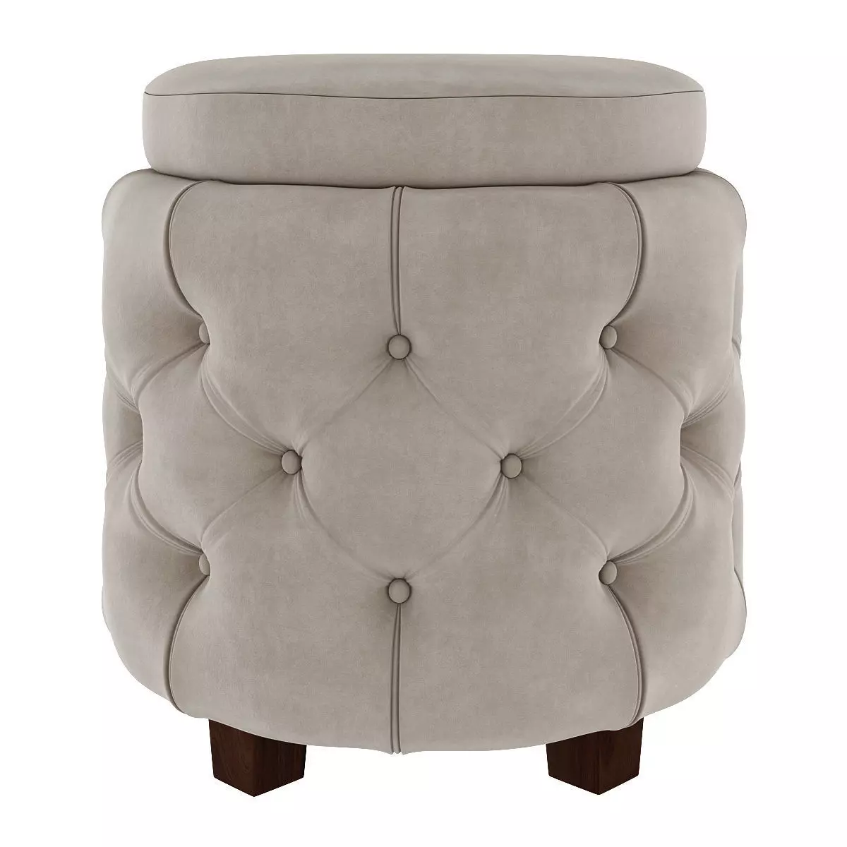 Couch furniture stool ottoman box 3d model Low-poly 3D model_0