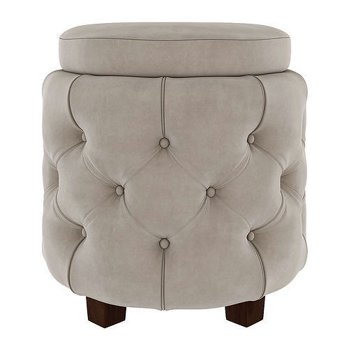 Couch furniture stool ottoman box 3d model Low-poly 3D model