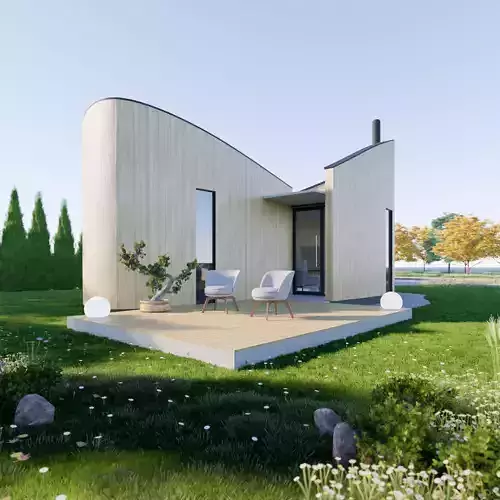 Family House  13 - Created with fully parametric Revit Families Low-poly 3D model