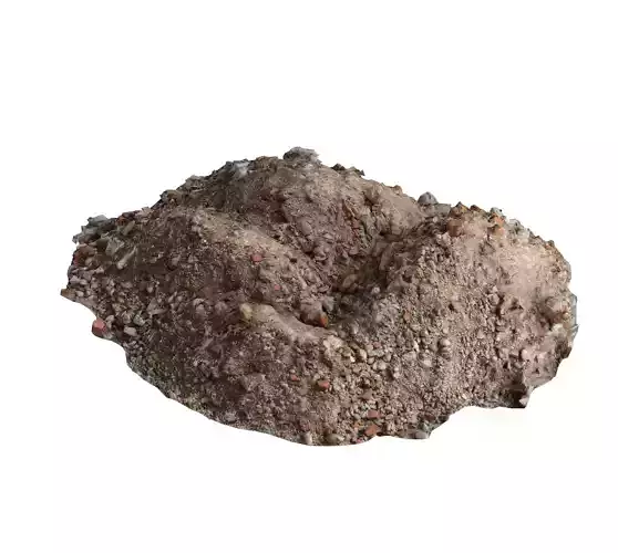Debris concrete Low-poly 3D model Debris concrete Low-poly 3D model