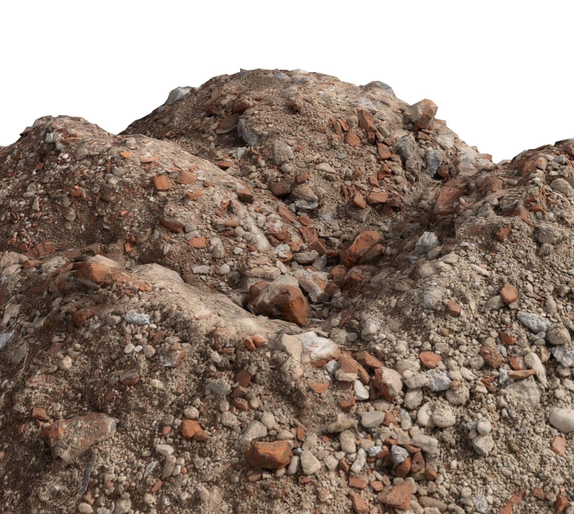 Debris concrete Low-poly 3D model_3