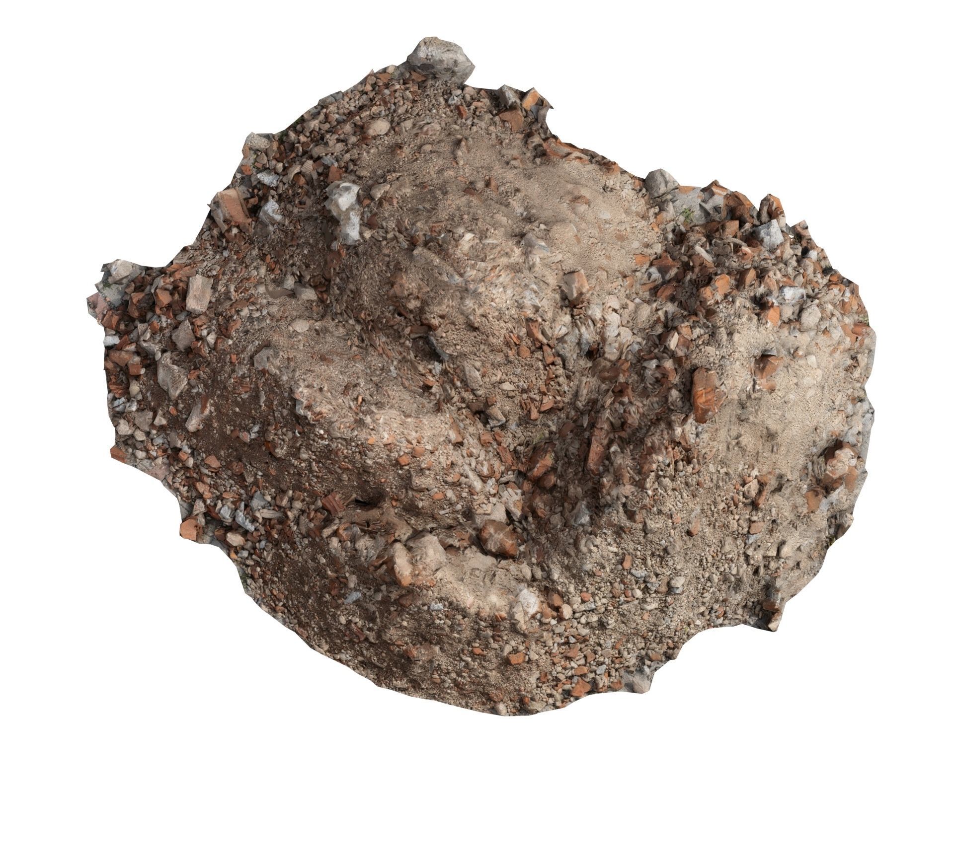 Debris concrete Low-poly 3D model_2