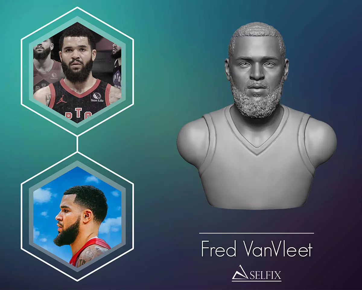 Fred VanVleet portrait sculpture 3D print model