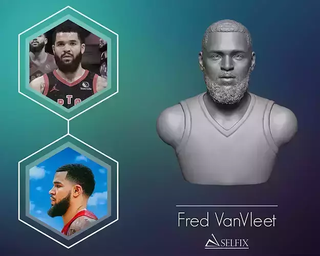 Fred VanVleet portrait sculpture