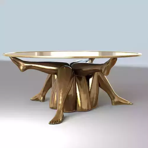 Modern metal table with legs