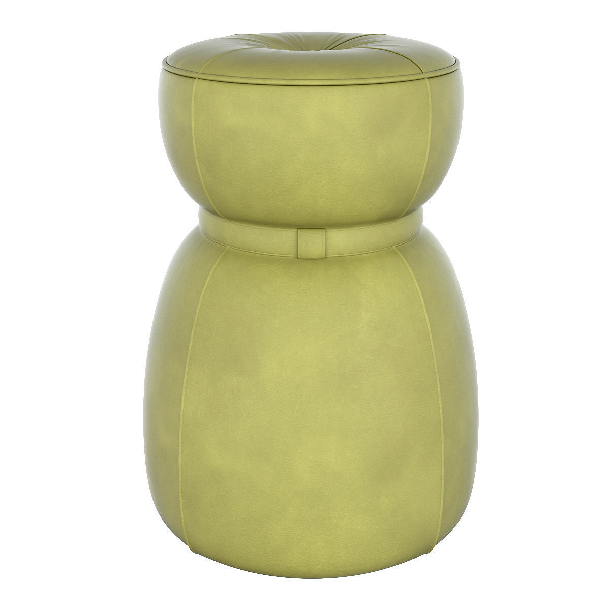 Lepli leather pouf 3d model Low-poly 3D model_1