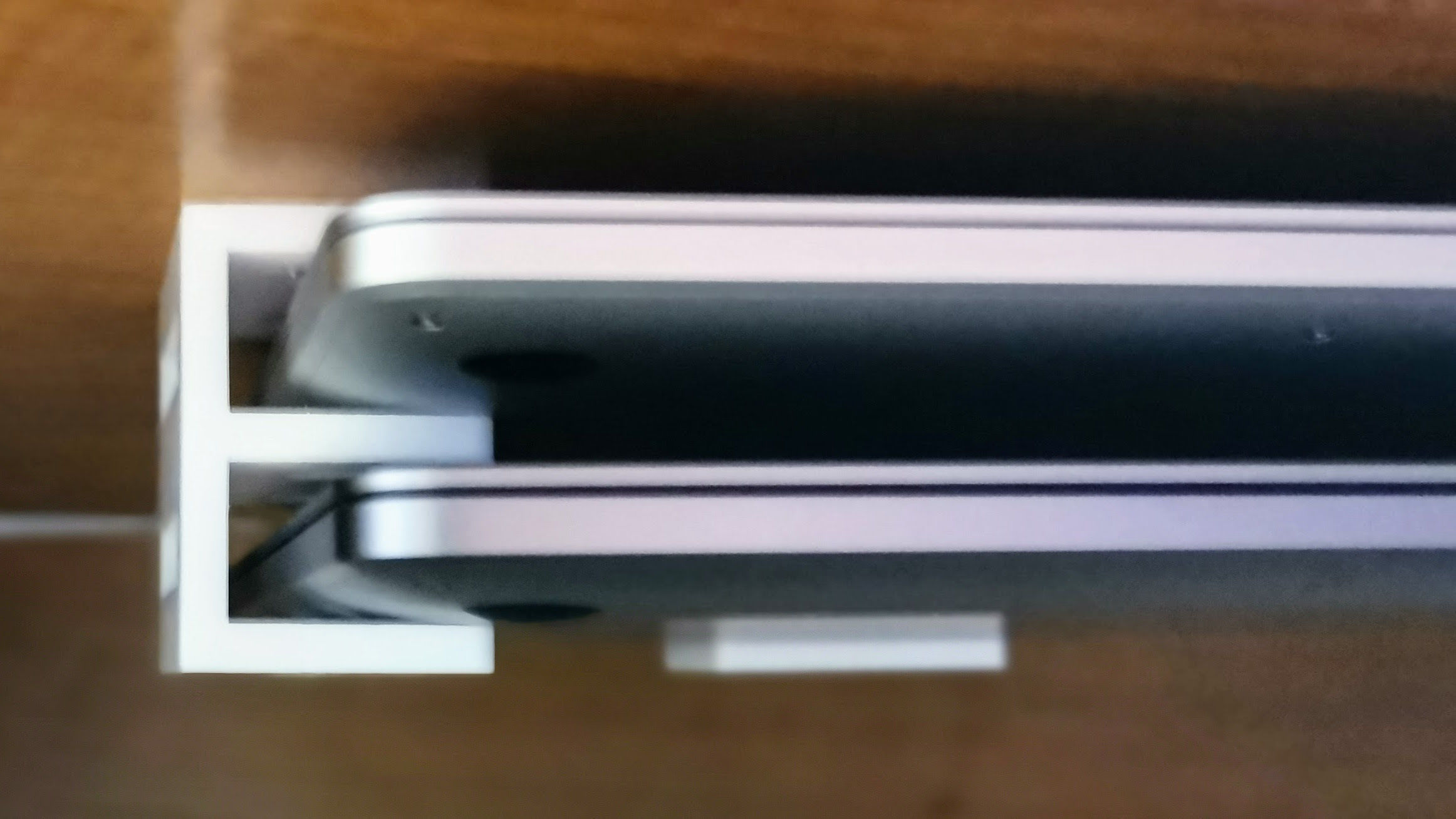 Double Laptop Holder Mount for Desk - Under Desk Laptop Stand 3D print model_2