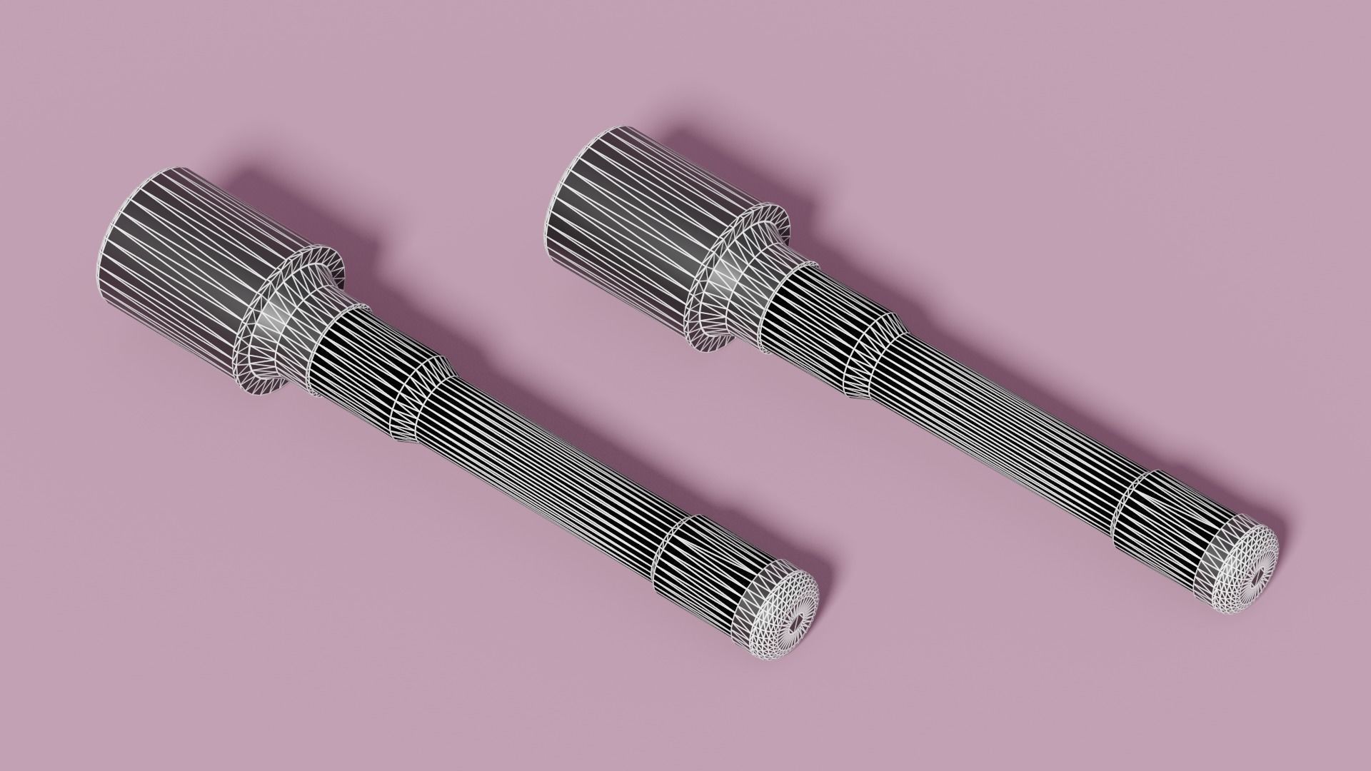 Cartoon Stick Grenade Low-poly 3D model_8