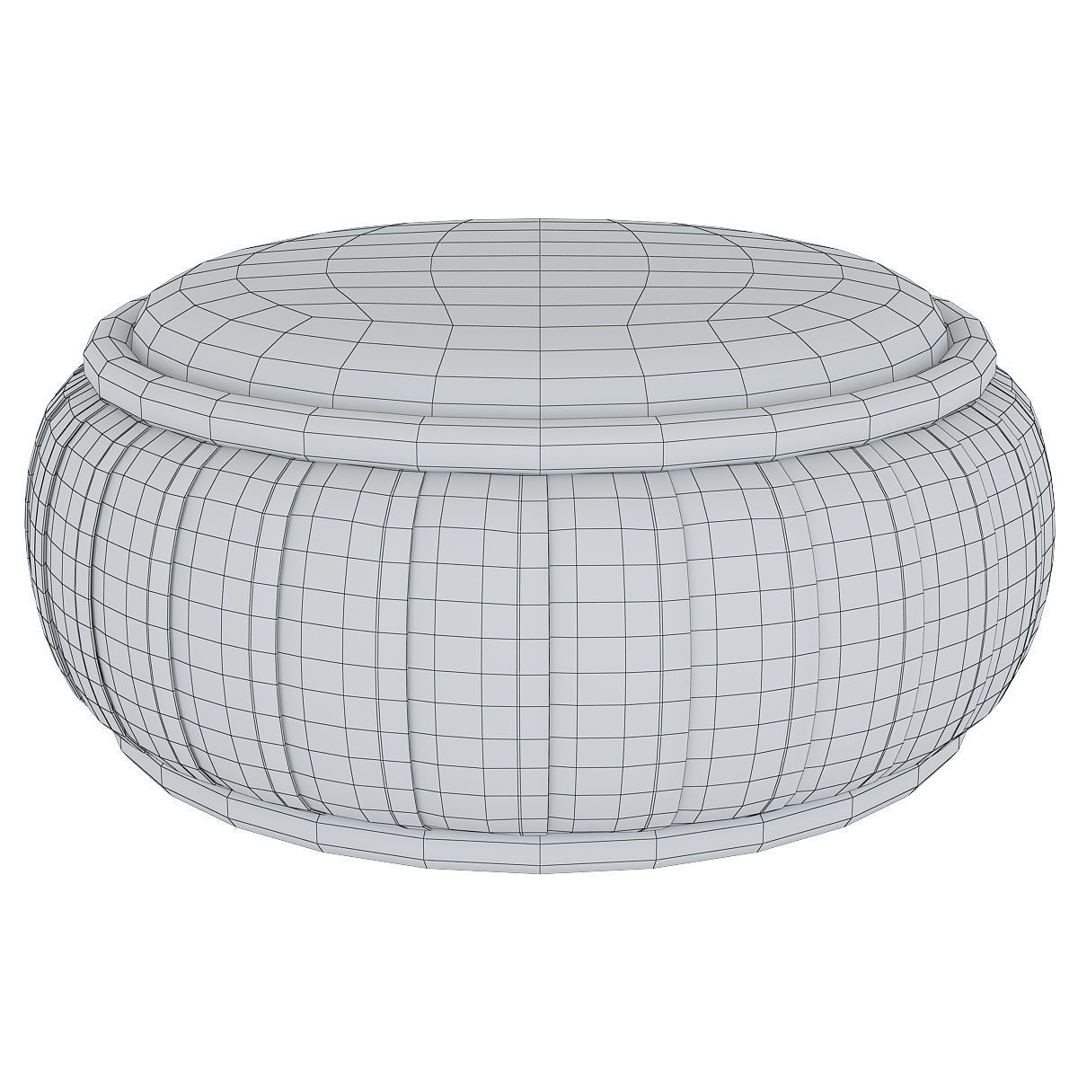 Malibu pouf arcit 3d model Low-poly 3D model_4