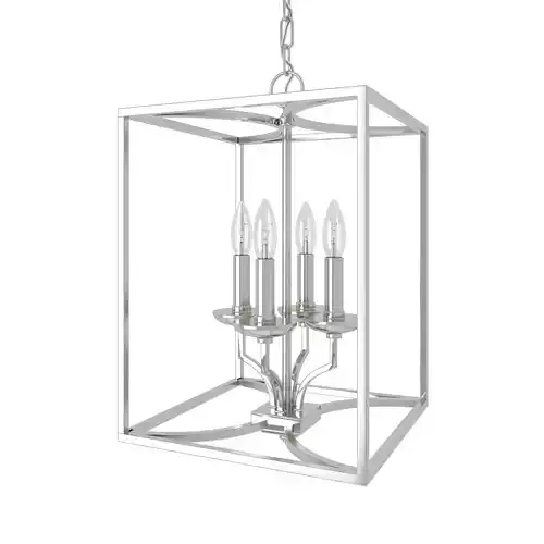  Light Lantern Square Chandelier 3D model