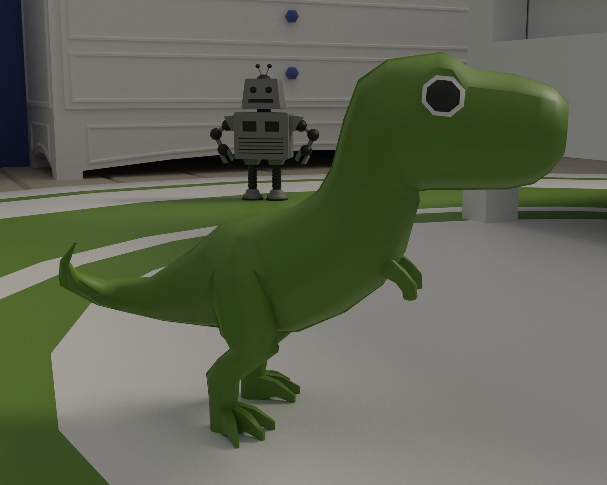 Kids Bedroom Low-poly 3D model_15