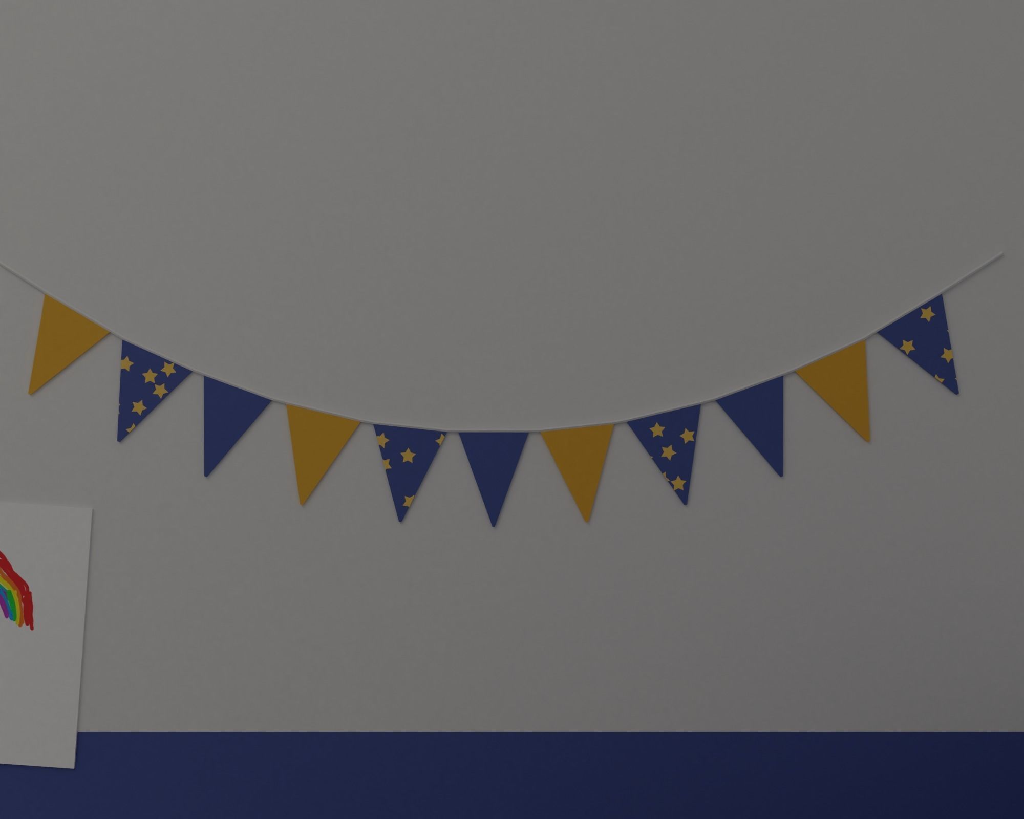 Kids Bedroom Low-poly 3D model_19