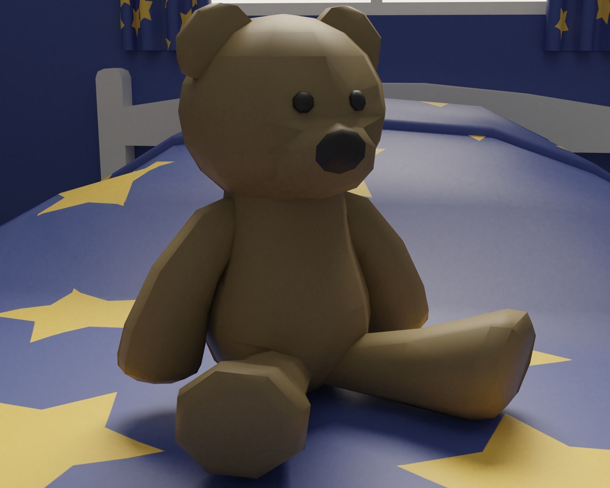 Kids Bedroom Low-poly 3D model_8