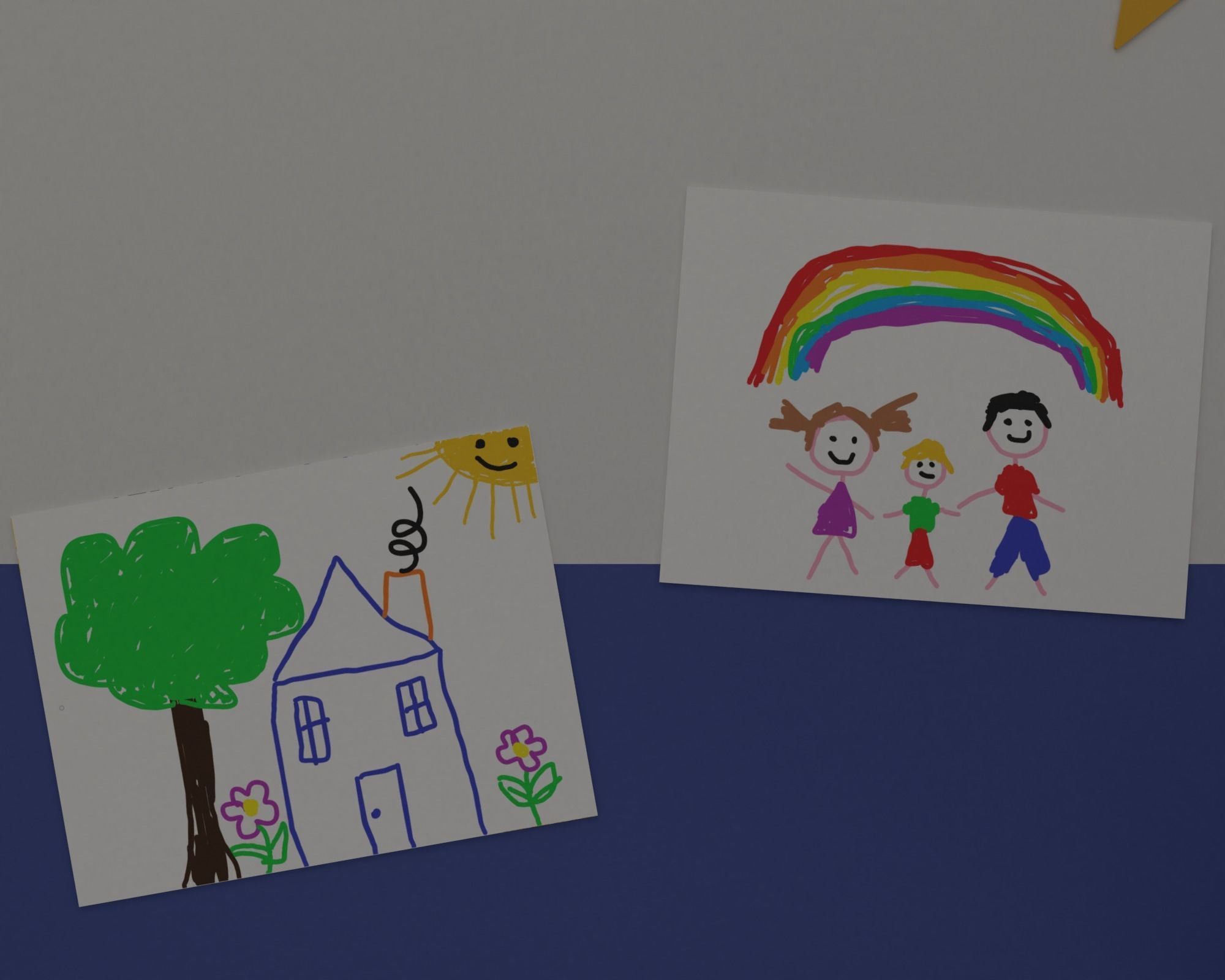 Kids Bedroom Low-poly 3D model_11