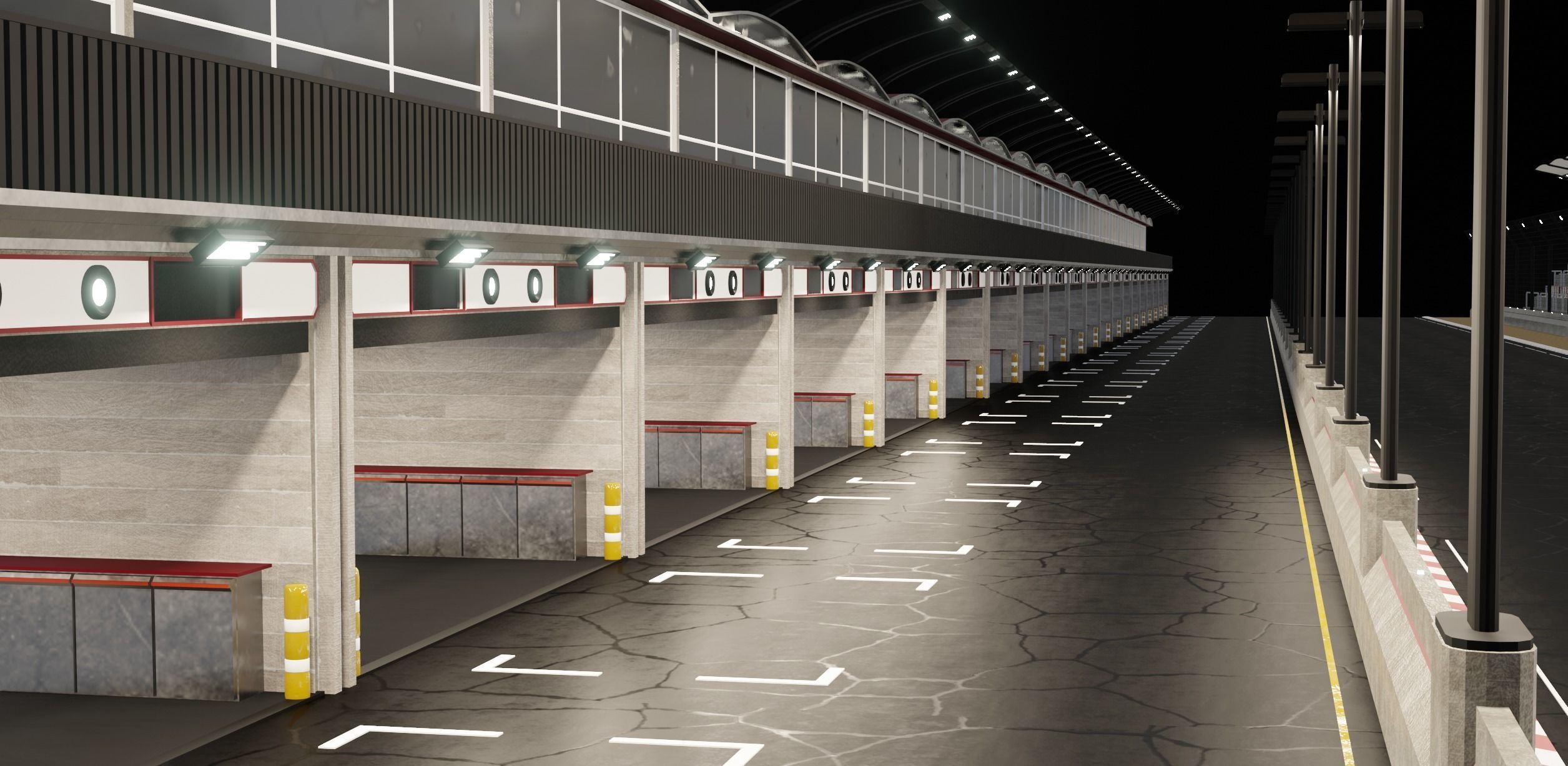 Generic Race Track  Low-poly 3D model_2