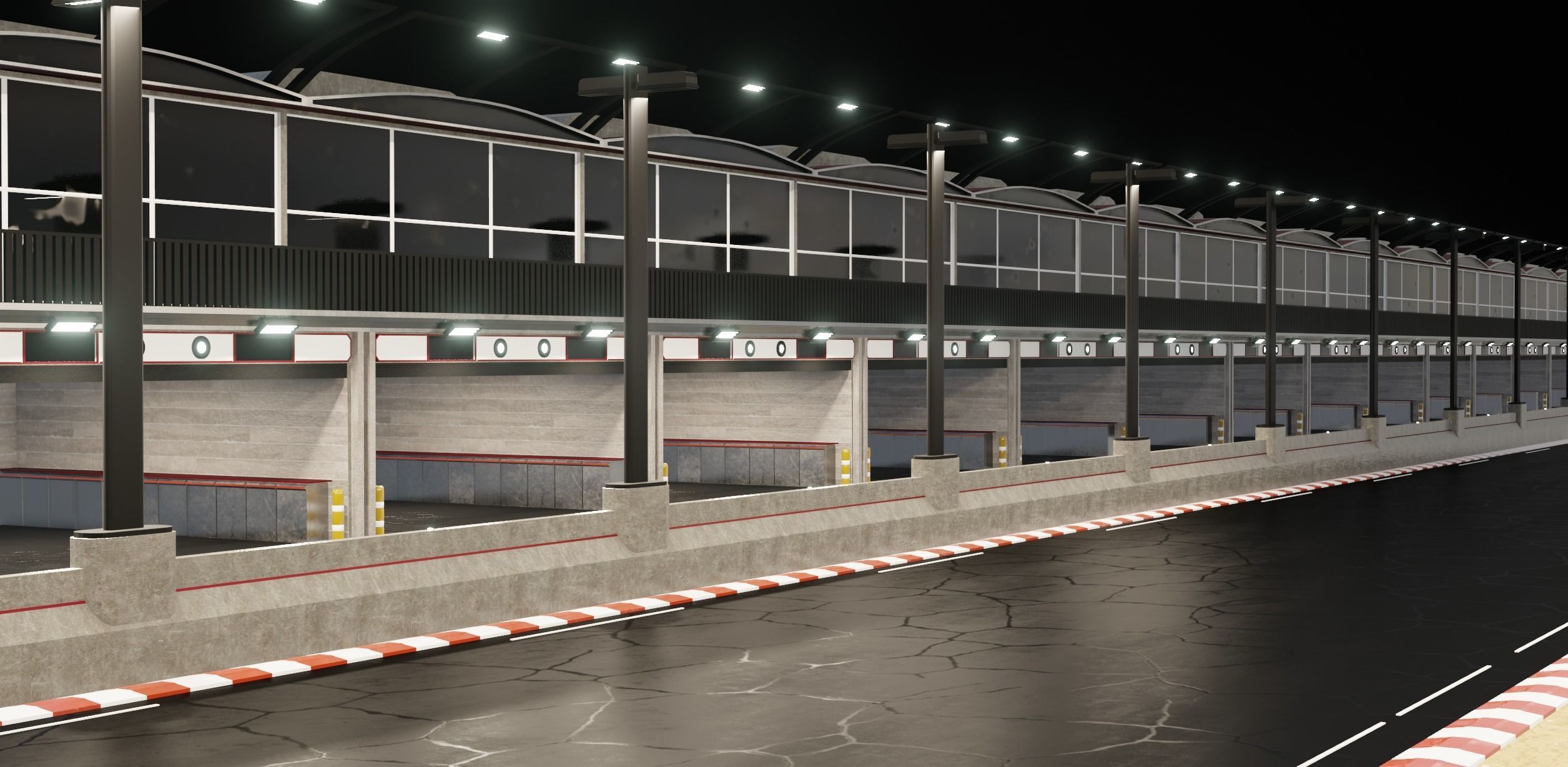 Generic Race Track  Low-poly 3D model_7