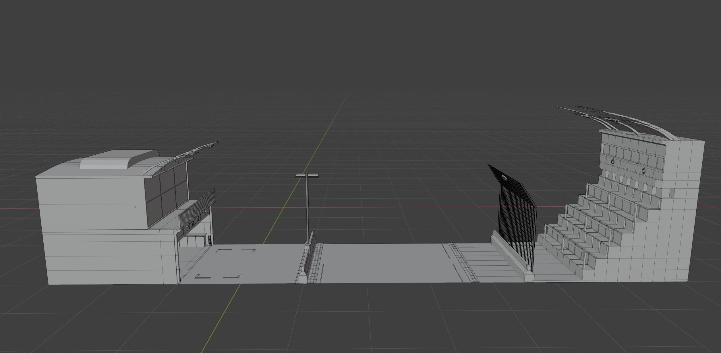 Generic Race Track  Low-poly 3D model_11