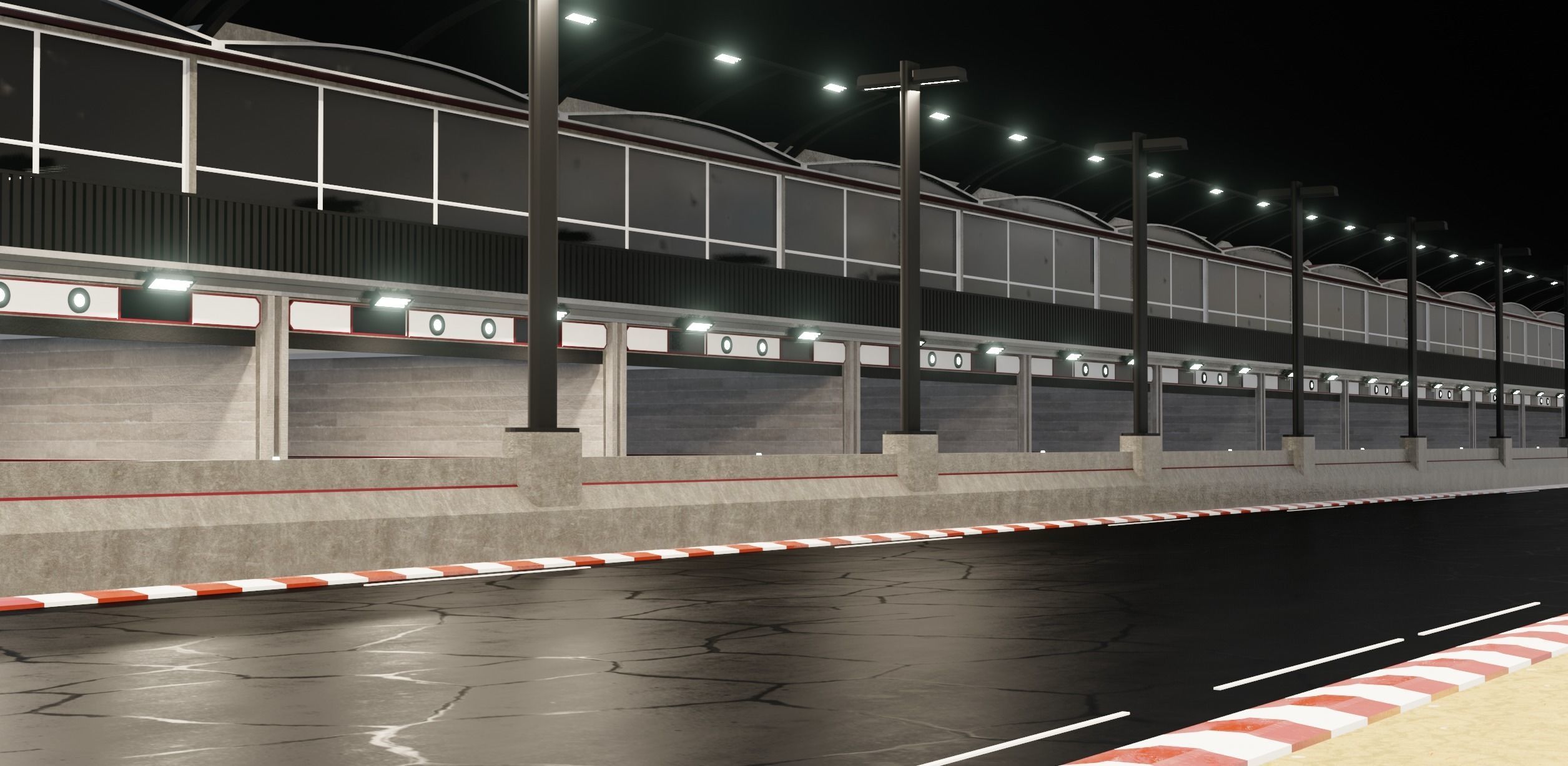 Generic Race Track  Low-poly 3D model_16