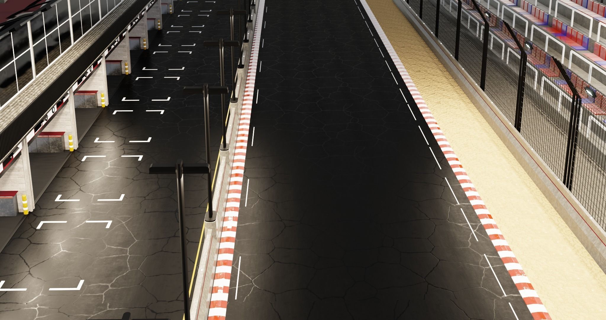 Generic Race Track  Low-poly 3D model_18