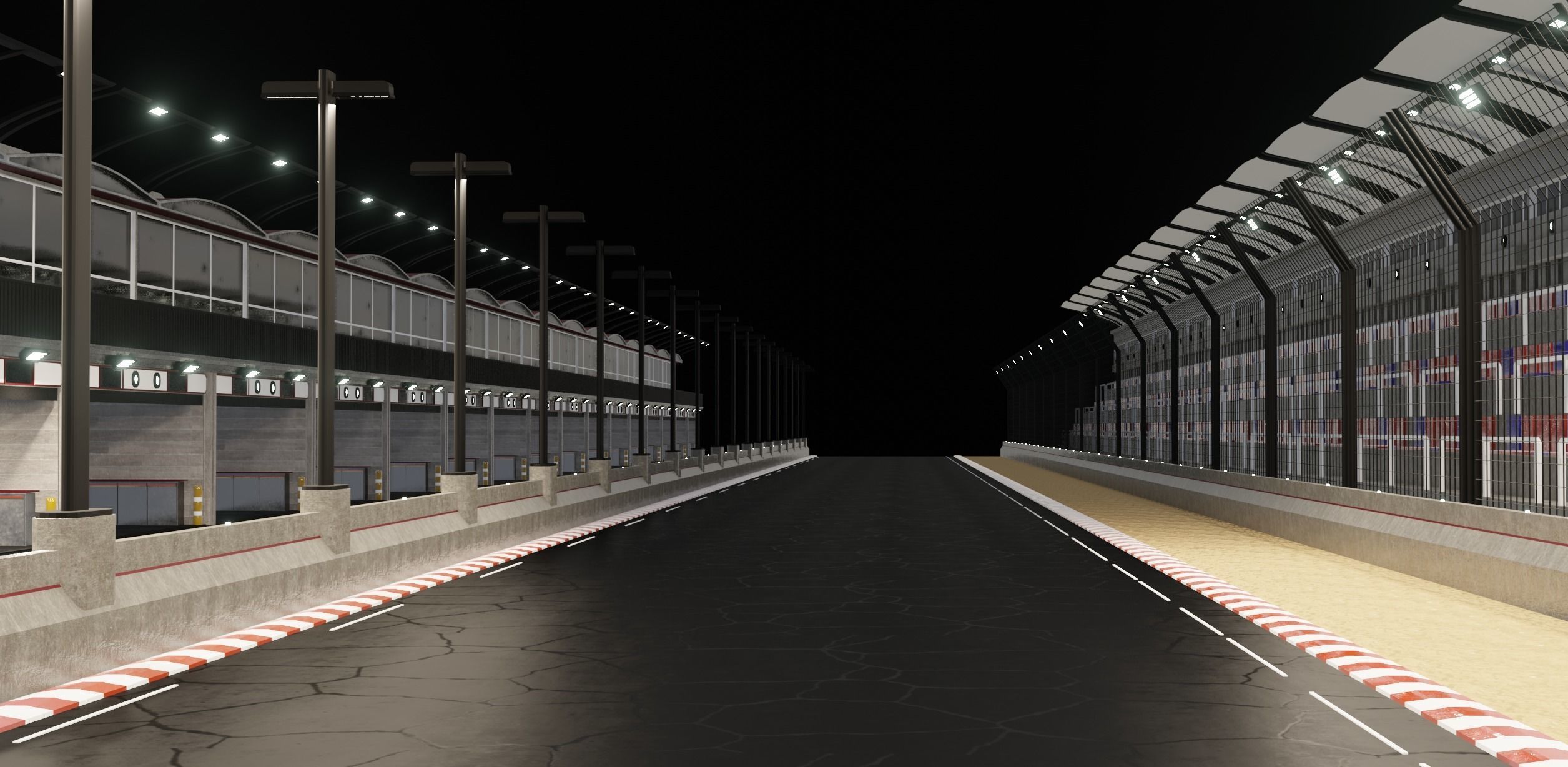 Generic Race Track  Low-poly 3D model_20
