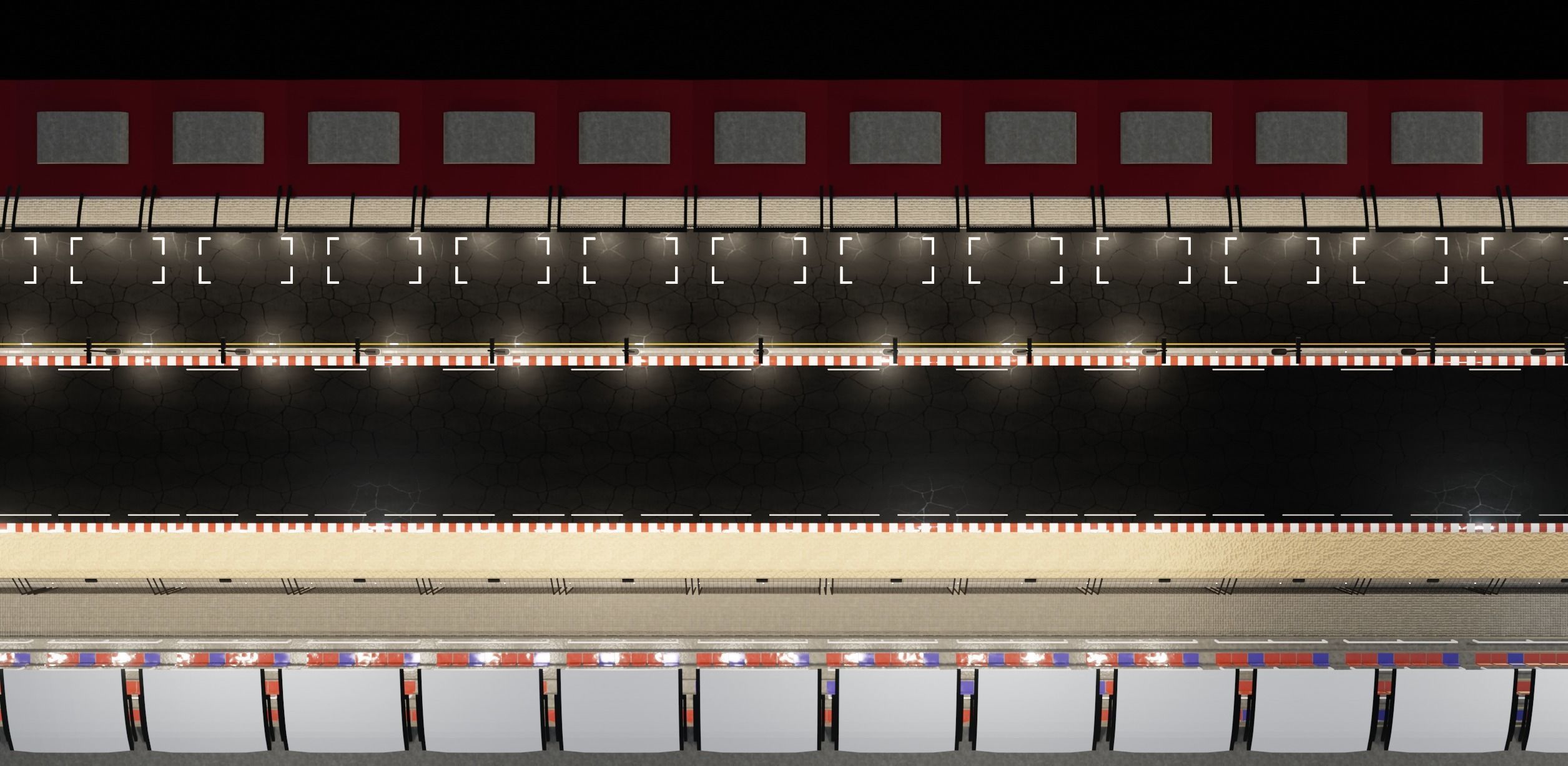 Generic Race Track  Low-poly 3D model_4