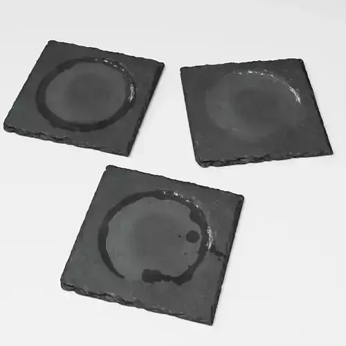 Slate Coasters 2 3D model Slate Coasters 2 3D model