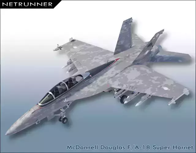 McDonnell Douglas F-18 Super Hornet Low-poly 3D model