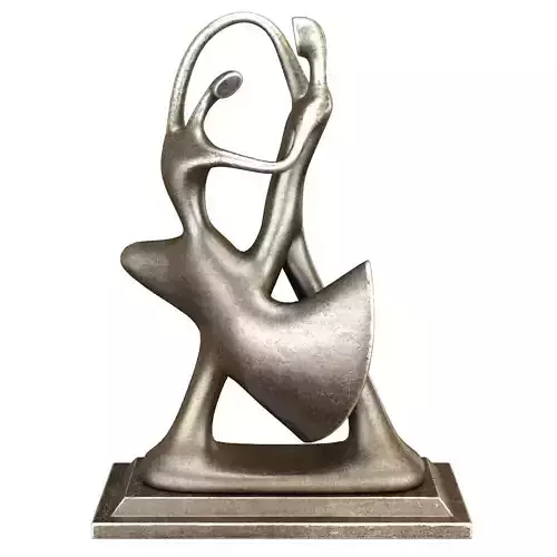 abstract dancer sculpture 3d model