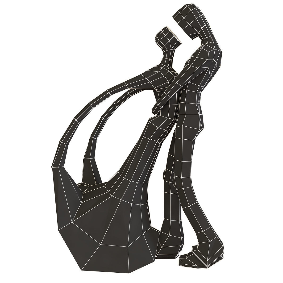 Sculpture Abstract 3d model Low-poly 3D model_5