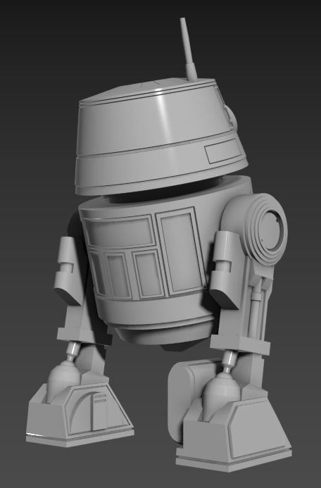 M2-D8 Astromech Droid One12 Scale STL files 3D print model_4